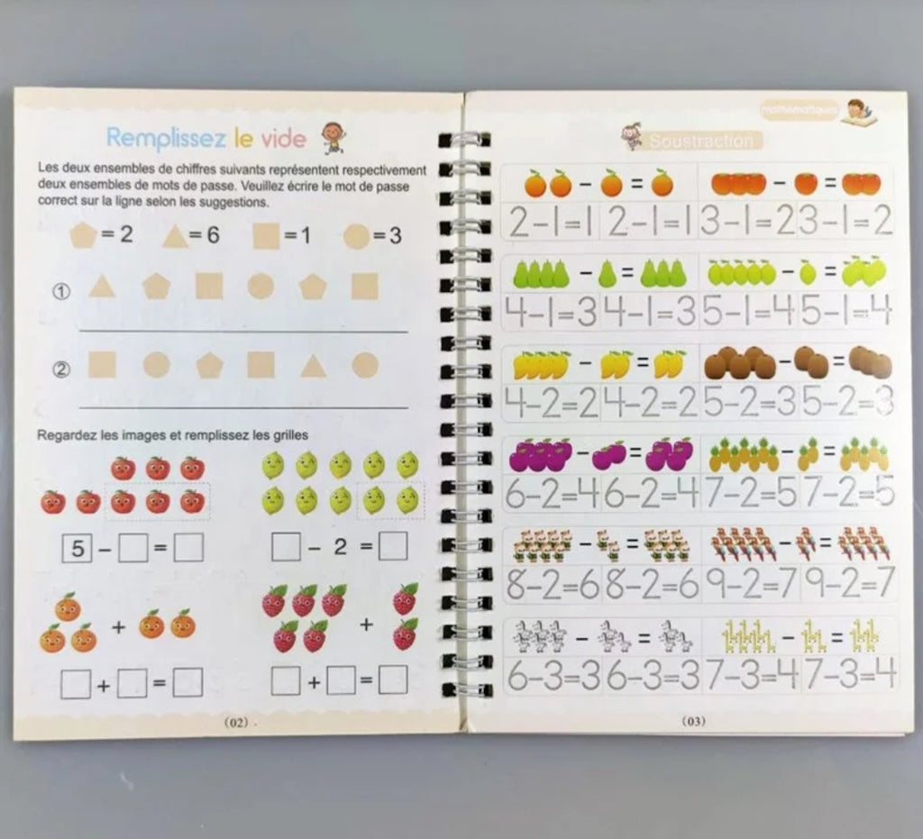 Pack 4 Cahiers à encre effaçable