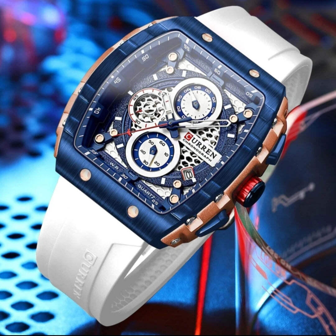 Montre blanc en silicone, bracelet blanc 