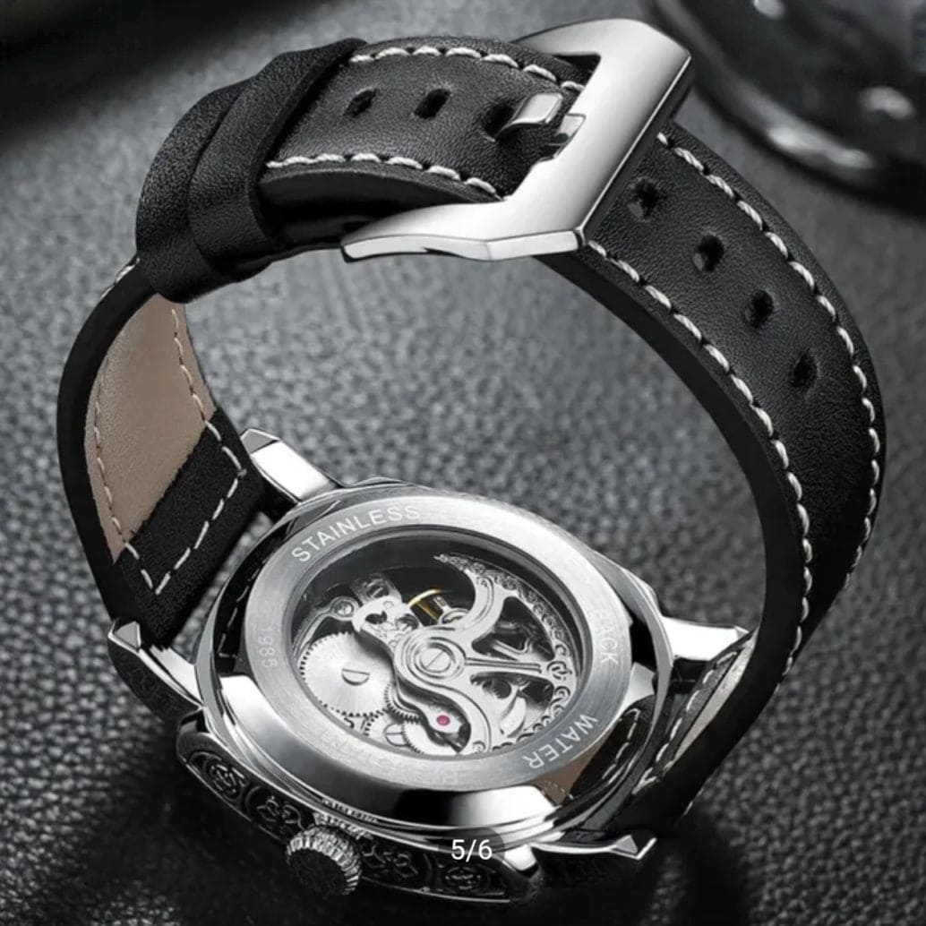 Montre automatique, vue de dos