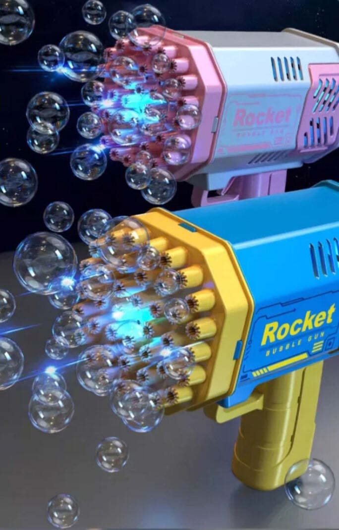 Pistolet à bulles, vue de profil 