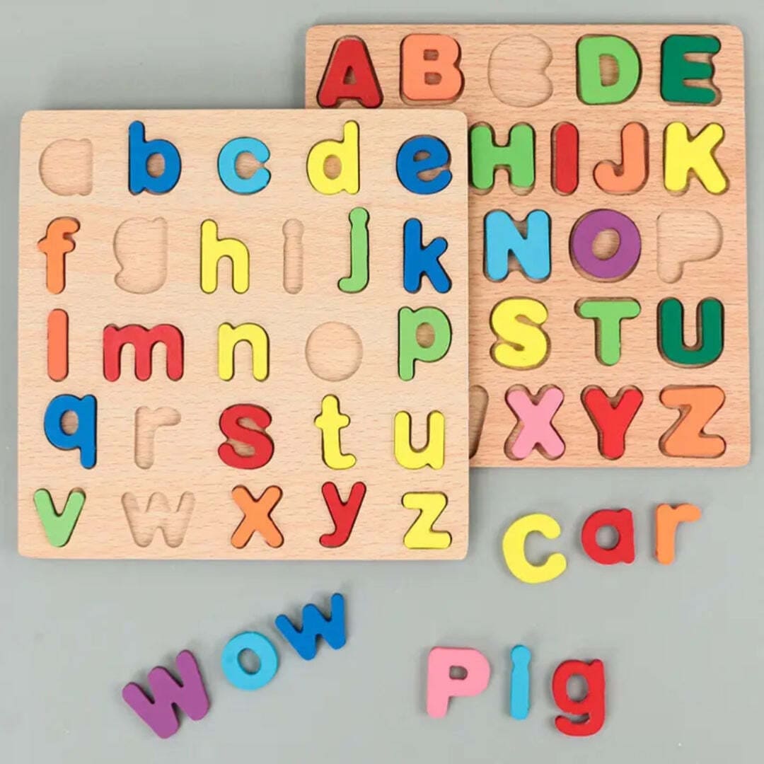 Tableau puzzle éducatif lettre, chiffres, alphabet 