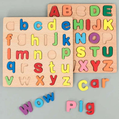 Tableau puzzle éducatif lettre, chiffres, alphabet 
