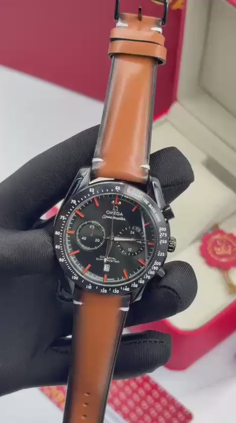 Vidéo de présentation de la montre homme style chronographe bracelet cuir
