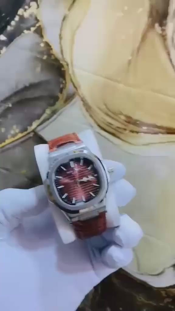 Montre à Quartz Boîtier Acier Cadran Strié