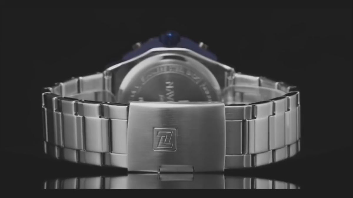 Montre Naviforce Chronographe Bleu Acier - Boîtier Octogonal Homme