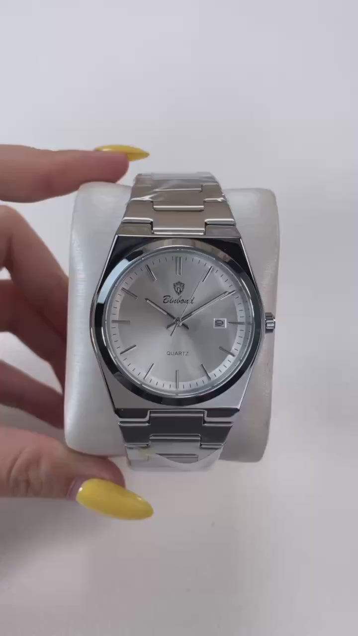 Montre Binbond Quartz Acier Argenté - Classique Homme