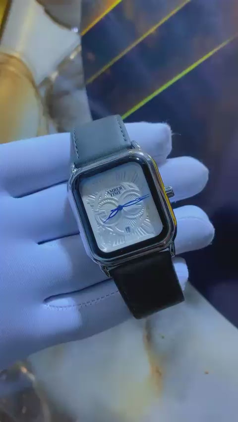 L'Élégance Intemporelle : Montre Rectangulaire Amber Time
