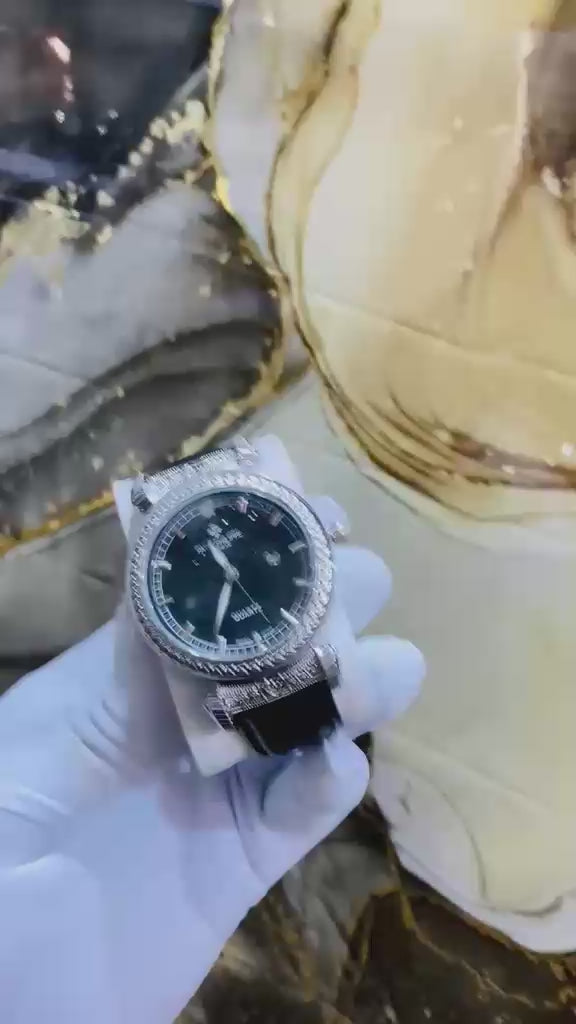Montre à Quartz Boîtier Acier Cadran Strié
