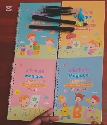 Pack 4 Cahiers à encre effaçable