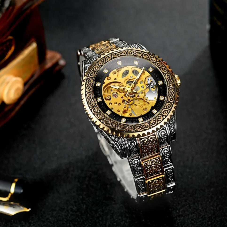 Montre Squelette Royale Forsining GMT1213 - Vintage pour homme