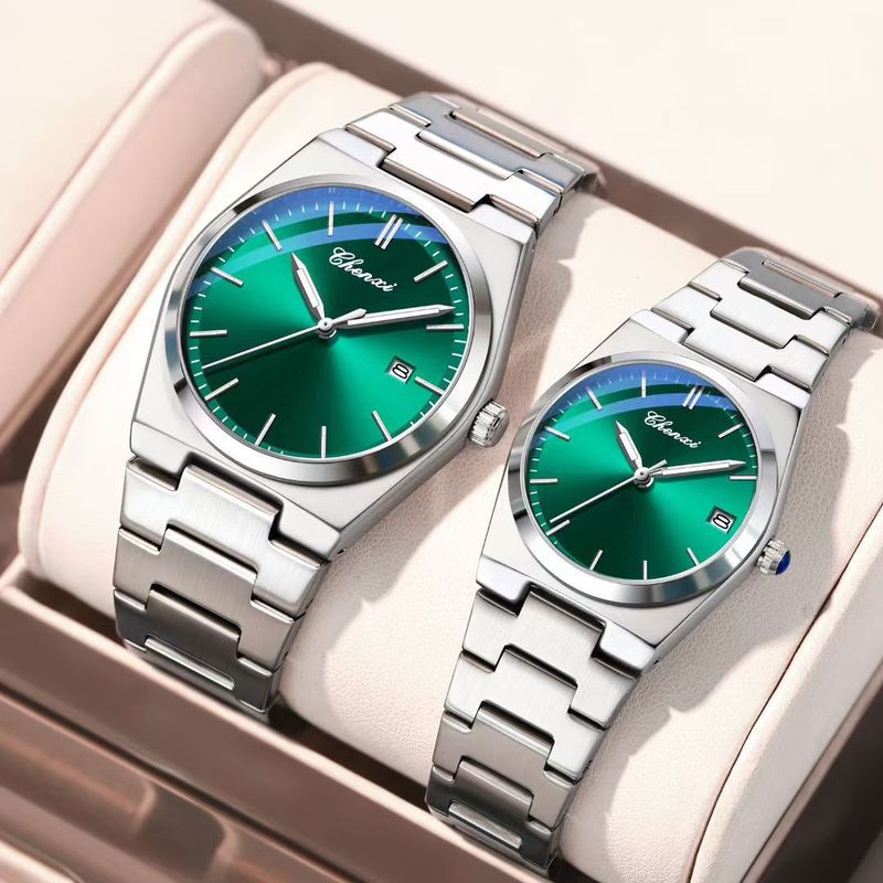 Pack de 2 Montres Assorties Homme et Femme - Mouvement Quartz & Calendrier