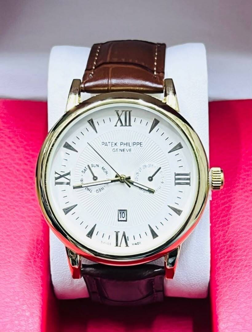 Montre cuir Patek Philippe, vue face 