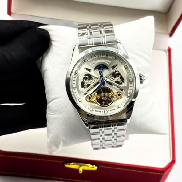 Montre automatique Cartier argenté 