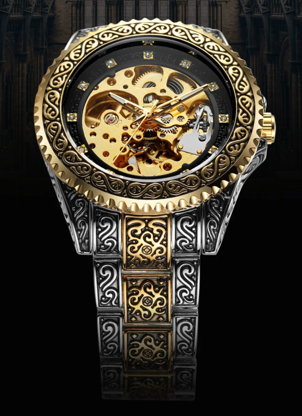 Montre Squelette Royale Forsining GMT1213 - Vintage pour homme – vue 6