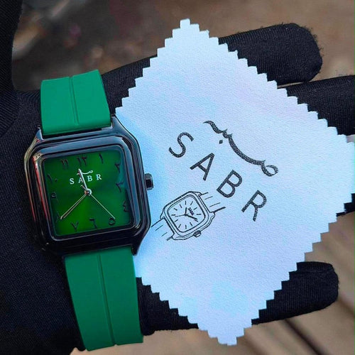 Montre à Quartz, de couleur verte 