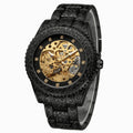 Montre Forsining FSG8213 noire royal vintage, vue de face