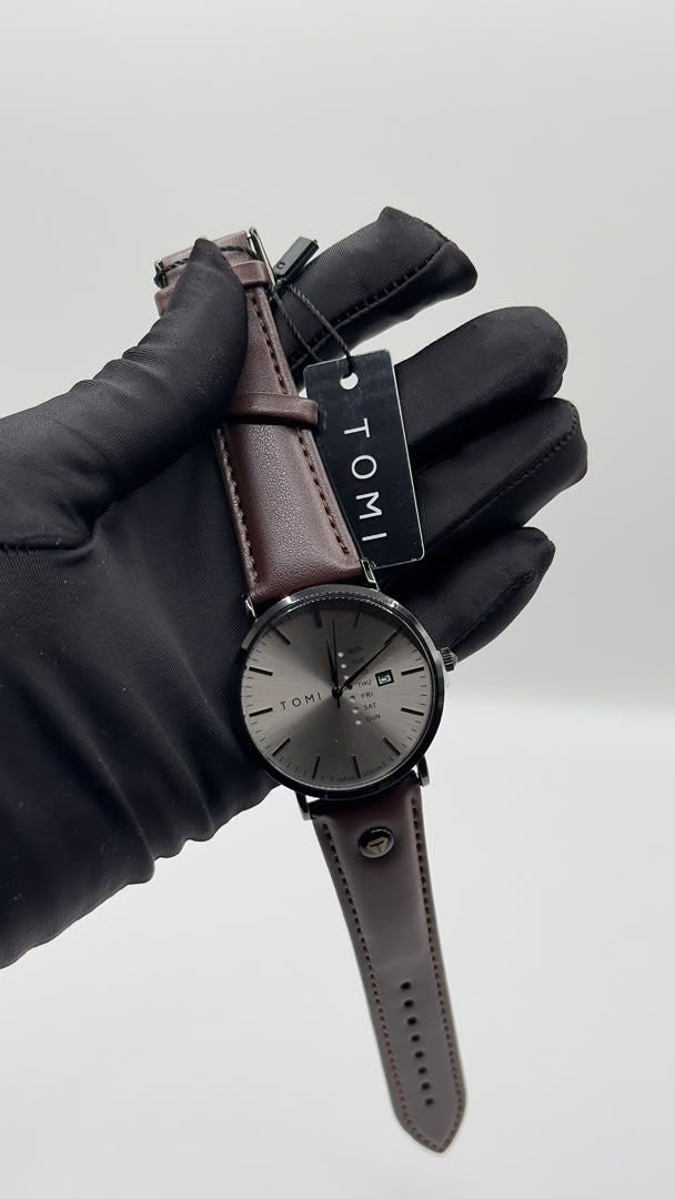 Montre TOMI T-019 Maverick en cuir – Homme