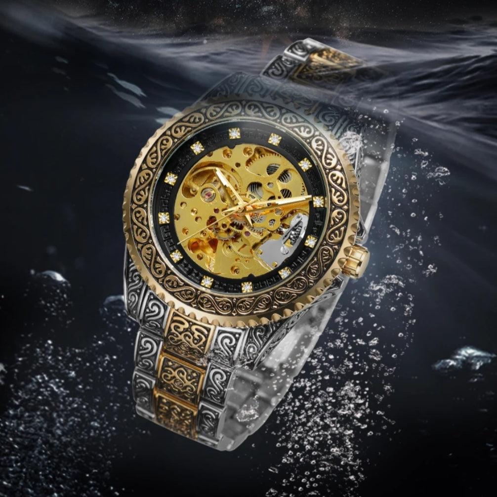 Montre Forsining GMT1213 vintage, vue du bracelet en cuir