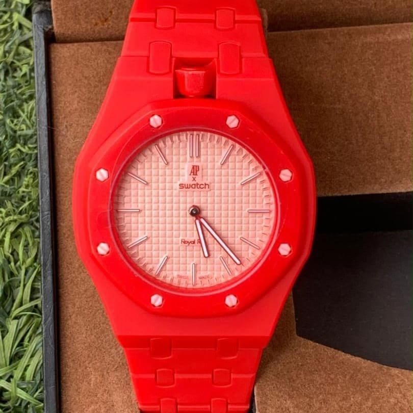 Montre à Quartz pop royal, rouge vue debout 