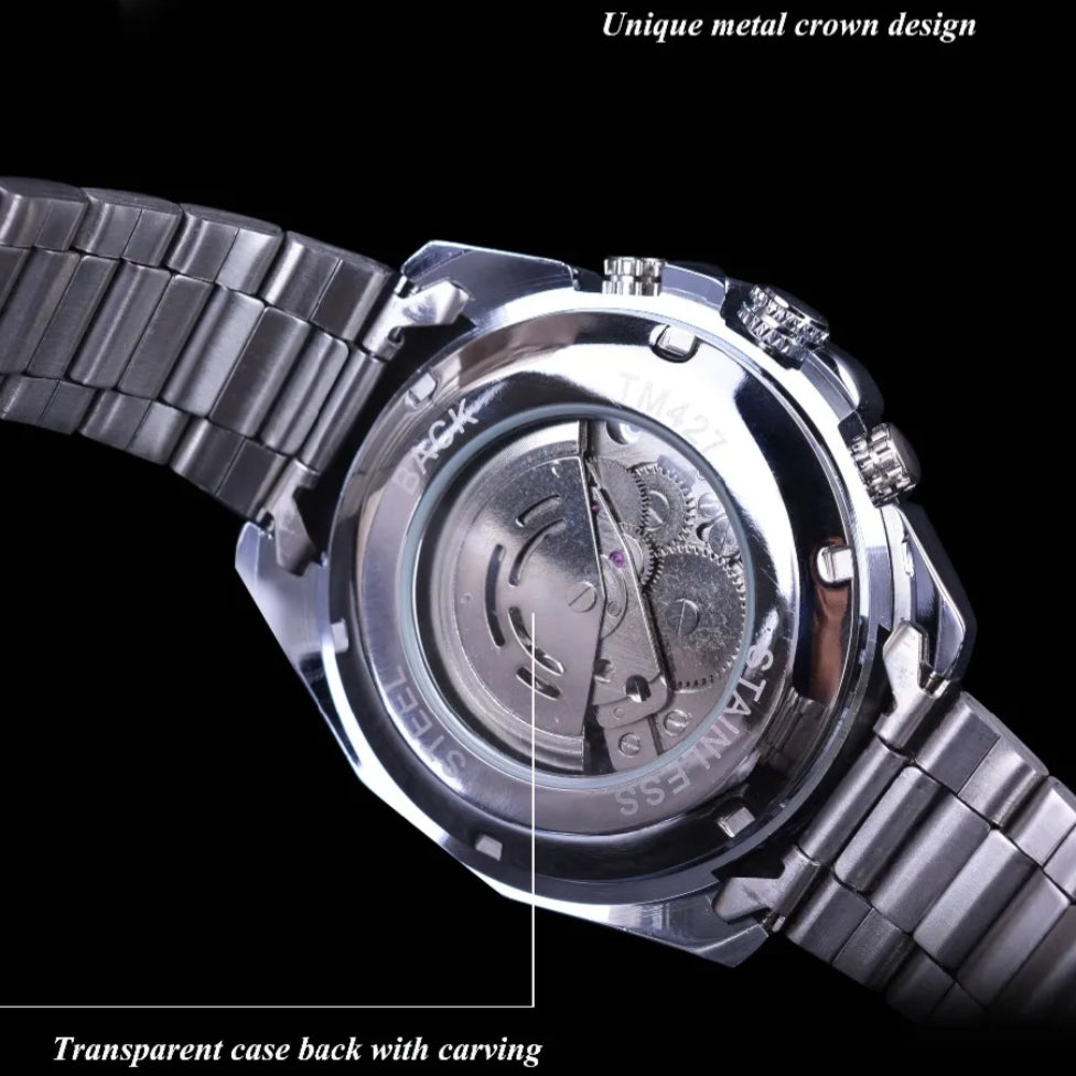 Montre Squelette Forsining GMT997 - Acier Sport pour homme – vue 4