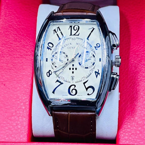 Montre à Quartz Curvex Cuir Marron