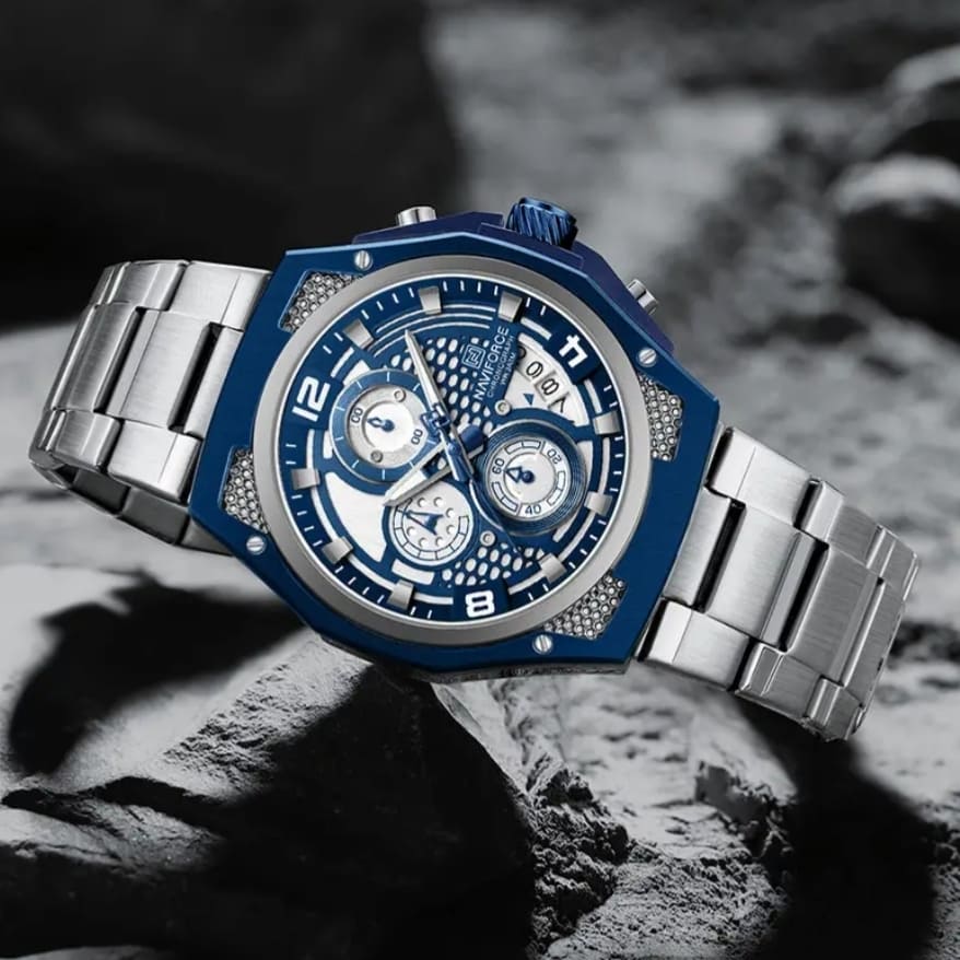 Montre homme Naviforce chronographe sport-luxe - vue de profil
