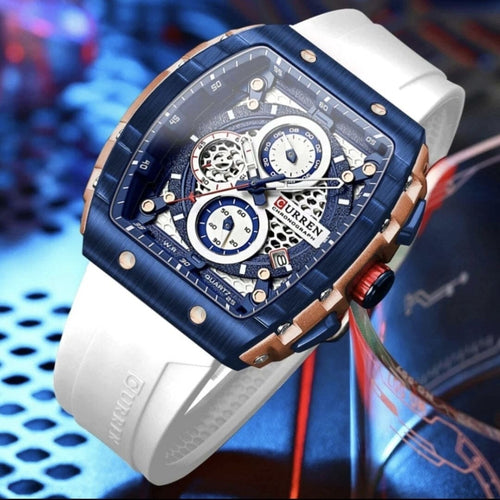 Montre Curren 8442 à cadran bleu, vue générale du produit