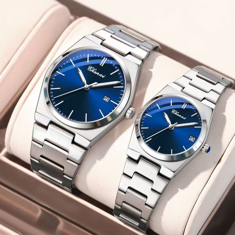 Pack de 2 Montres Assorties Homme et Femme - Mouvement Quartz & Calendrier