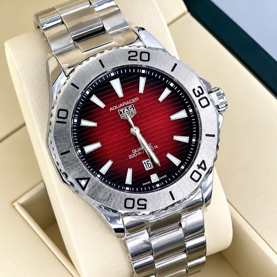 Montre homme bracelet acier à maillons, vue de face – photo 4