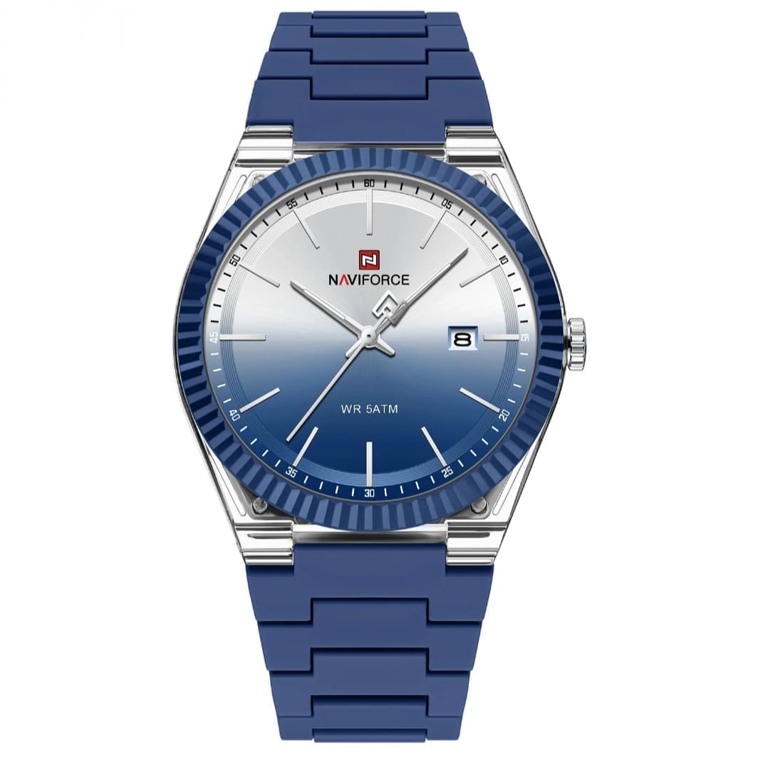 Montre Naviforce cadran dégradé bleu - vue en angle
